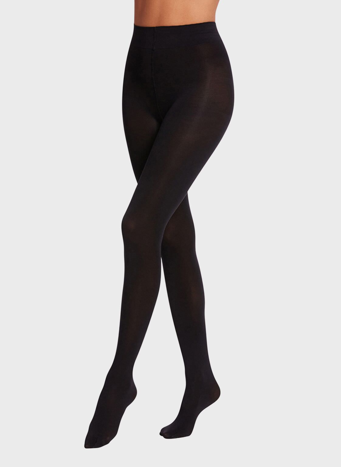 Navy Opaque Tights, Comfortable Low Rise Luxe Waistband