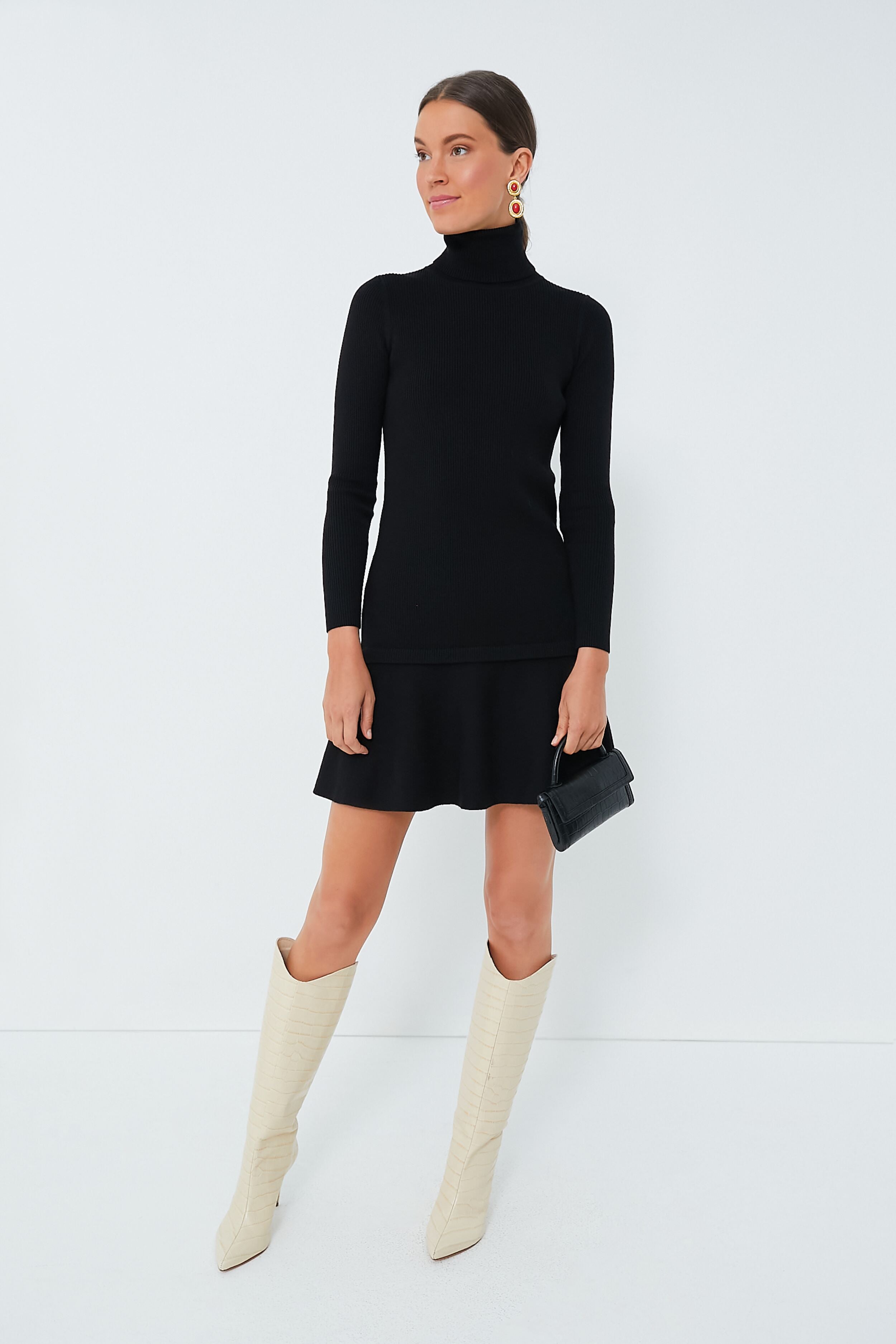 Buy Tokyo Talkies Black Self Design Embellished Top & Sweater Dress Co Ords  - Dresses for Women 26547904 | Myntra