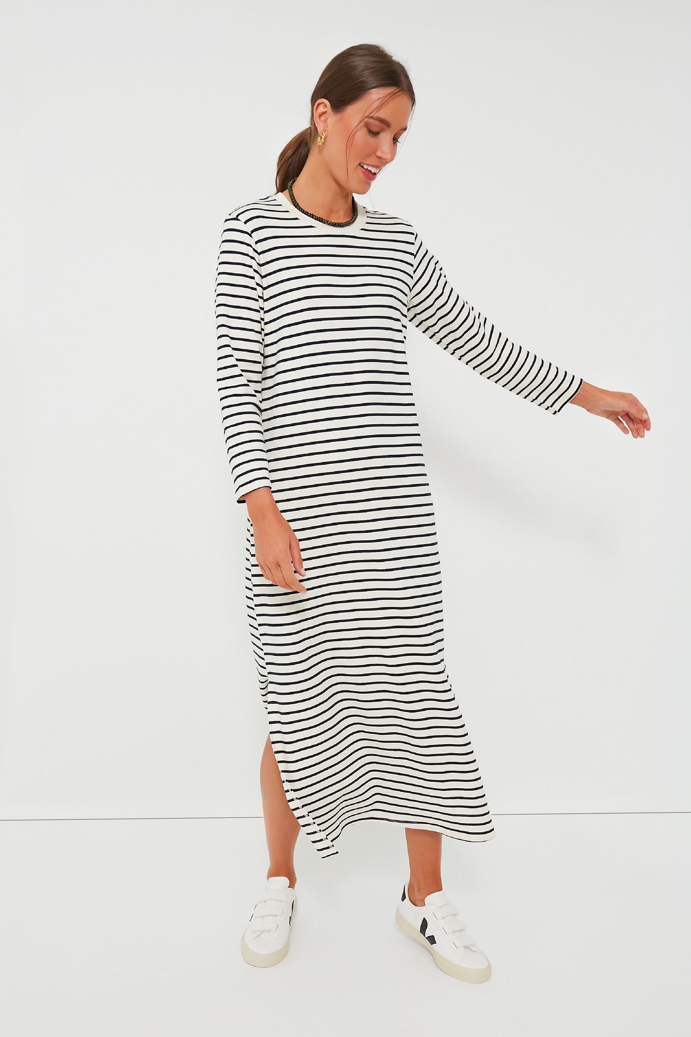 Navy Stripe Gio Maxi Dress Pomander Place Navy / M Navy Stripe Gio Maxi Dress Pomander Place Navy / M