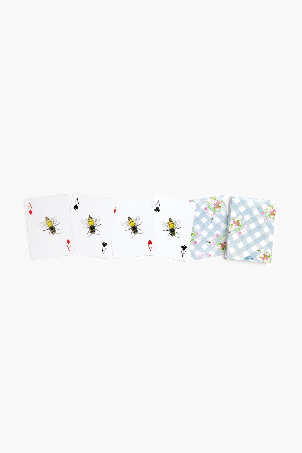 Bumble Bee Gingham Playing Cards