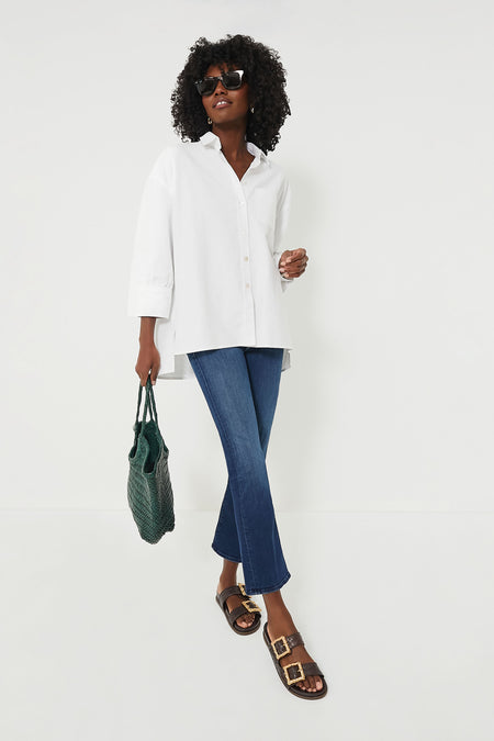 White Oxford Adair Boyfriend Shirt Pomander Place