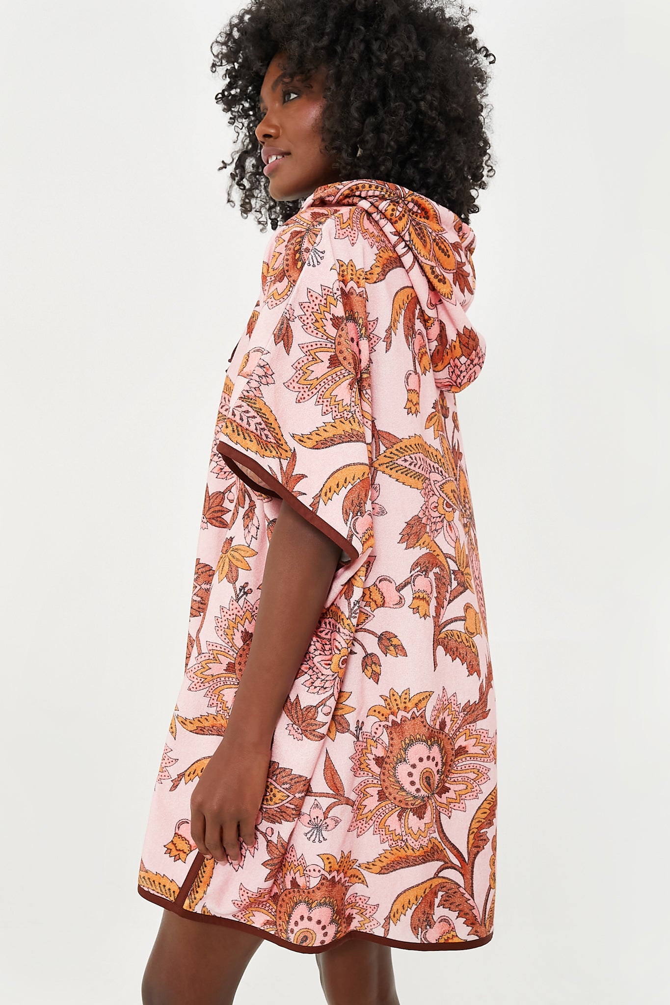 Sunset Chintz Terrycloth Coverup