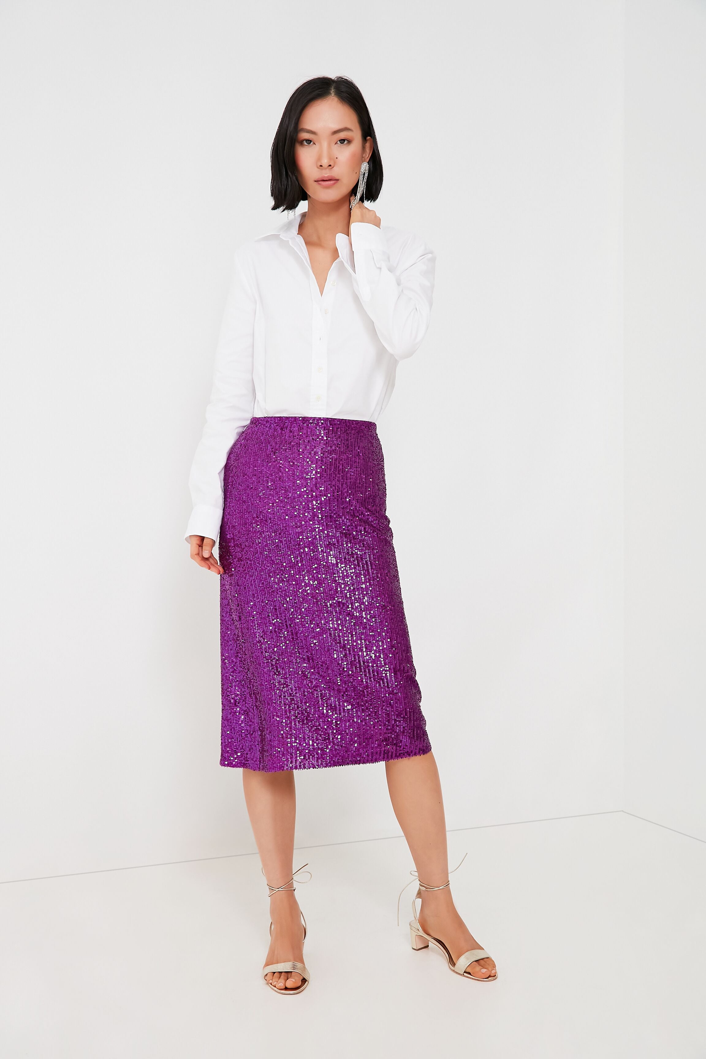 Violet Sequin Jolette Skirt