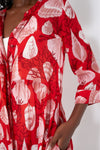 Red Shell Beachy Royal Coverup