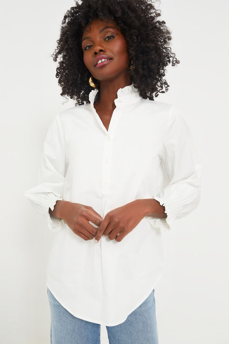 White Teagan Popover Top Tuckernuck