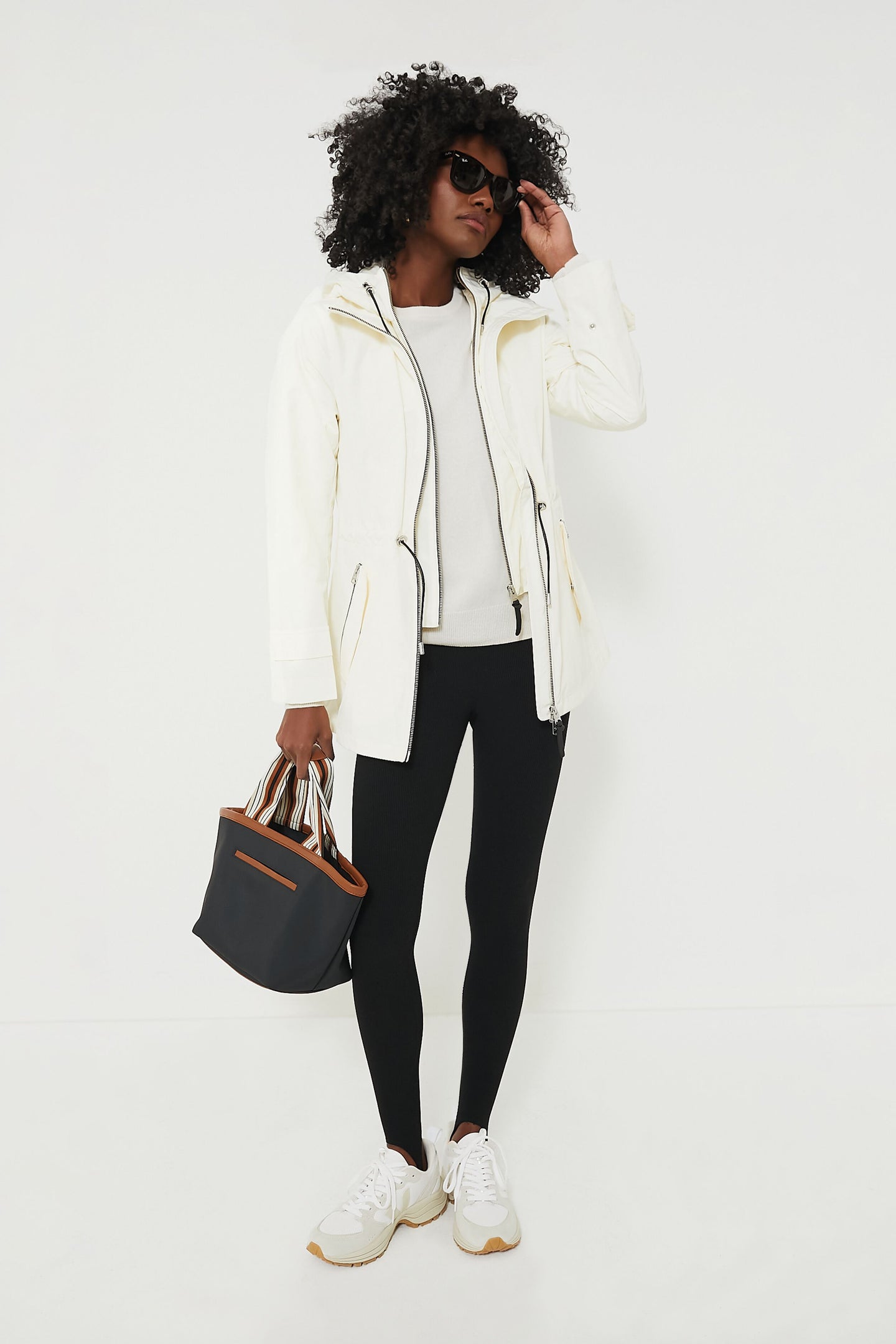 Mini Black Nylon Tote Bag