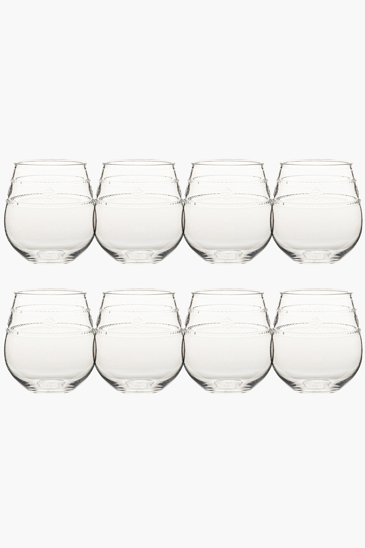 Isabella Acrylic Stemless Wine Glass Set Of 8