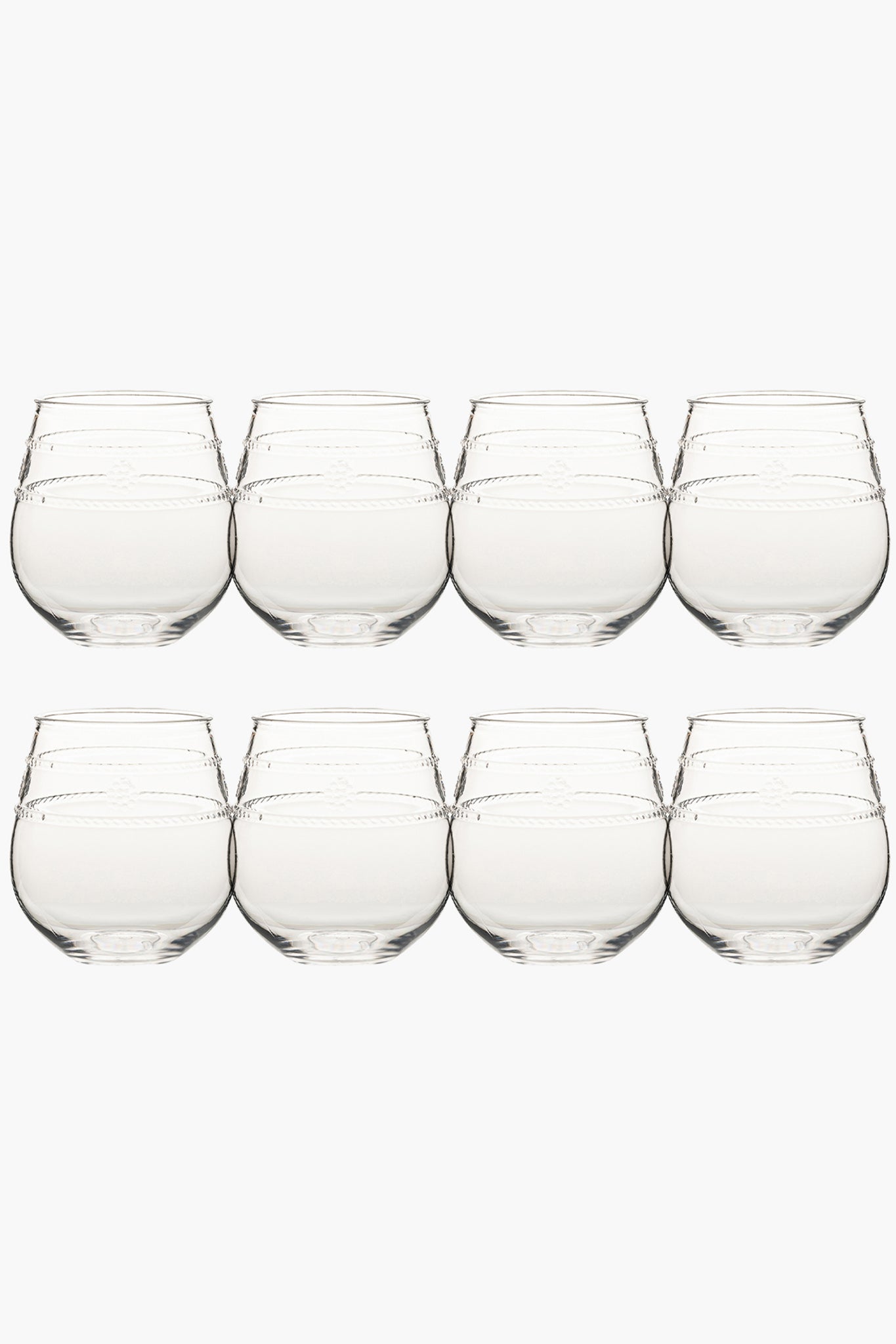 Isabella Acrylic Stemless Wine Glass Set Of 8