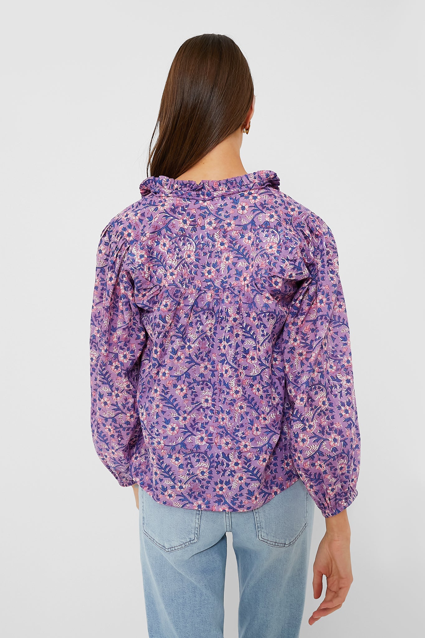 Violet Wildflower Organic Emmaline Blouse