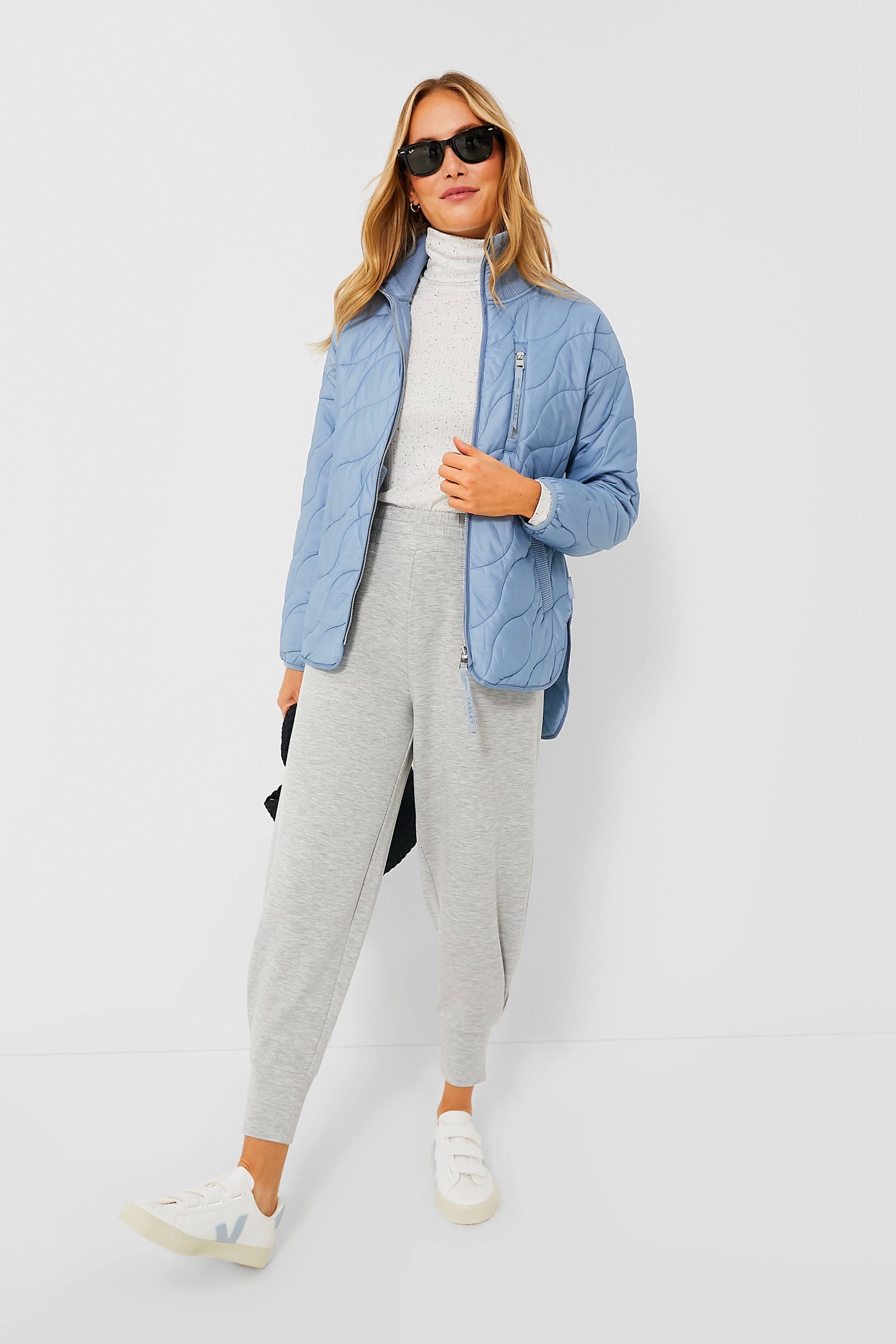 Dusty Blue Danea Quilt Jacket