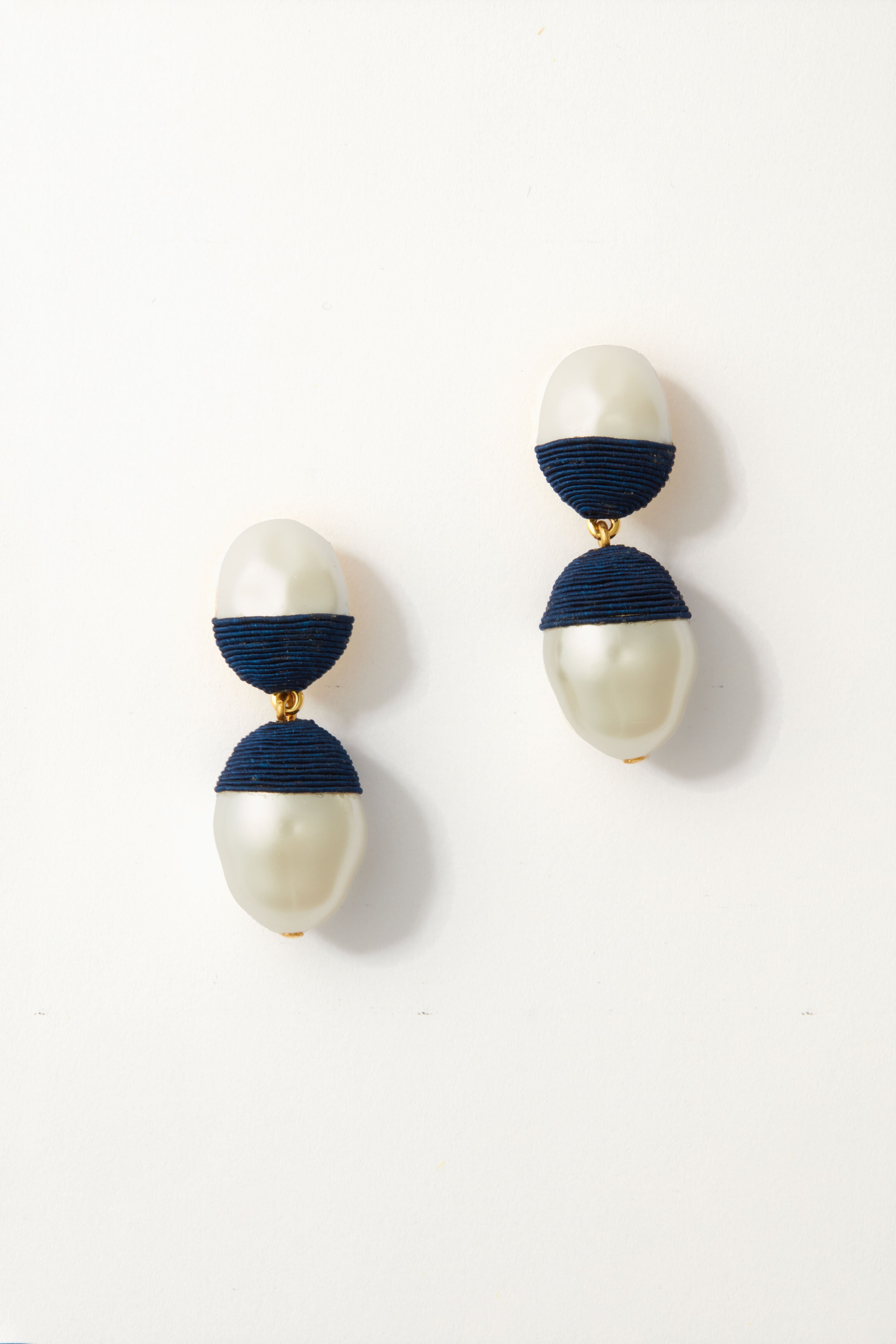 Navy and Pearl Nelle Earrings Tuckernuck Jewelry