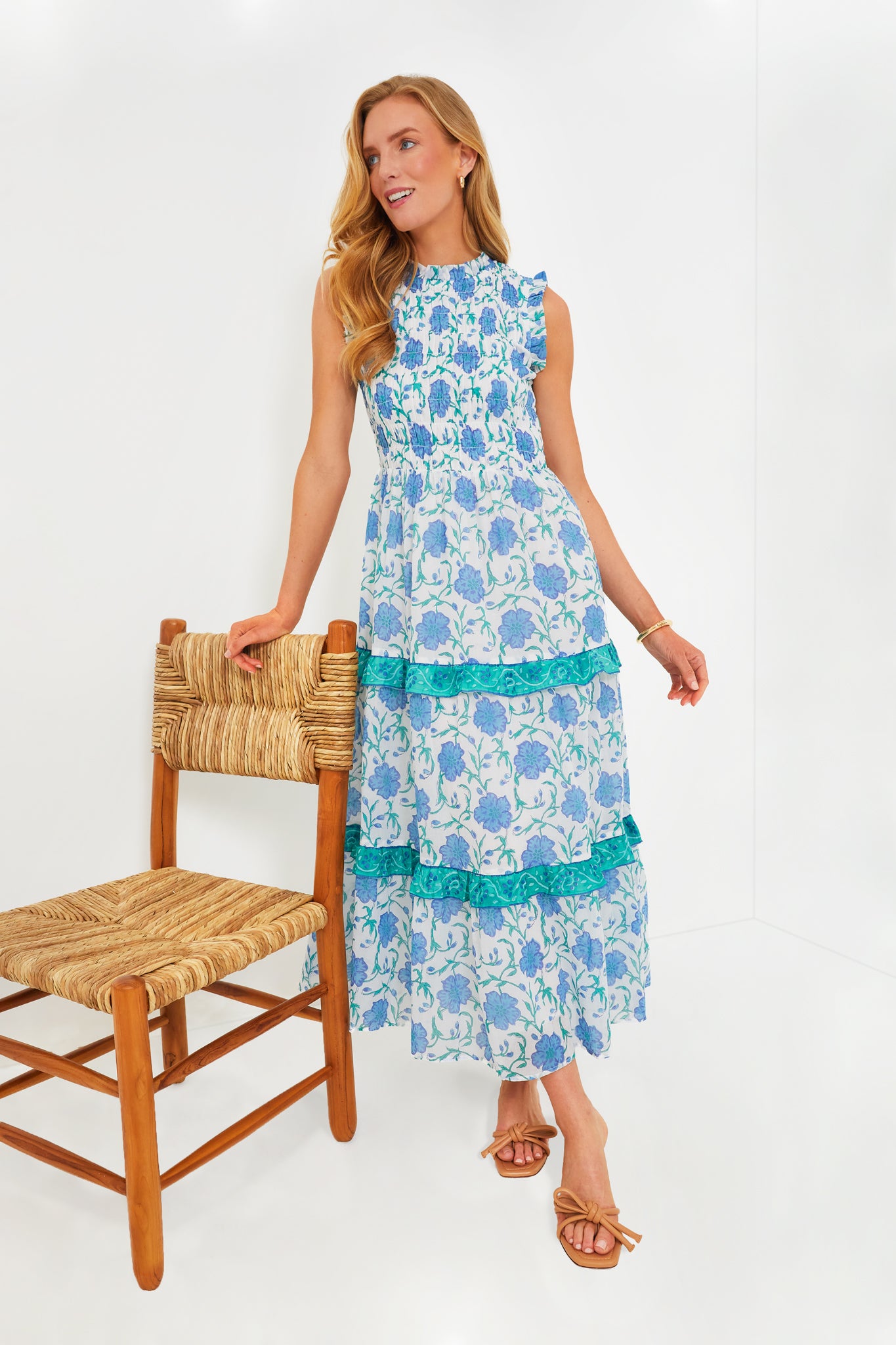 cutwork beaded embroidered woven maxi dress Eva Hand Beaded Pearl & Lace Maxi Dress / White | MESHKI