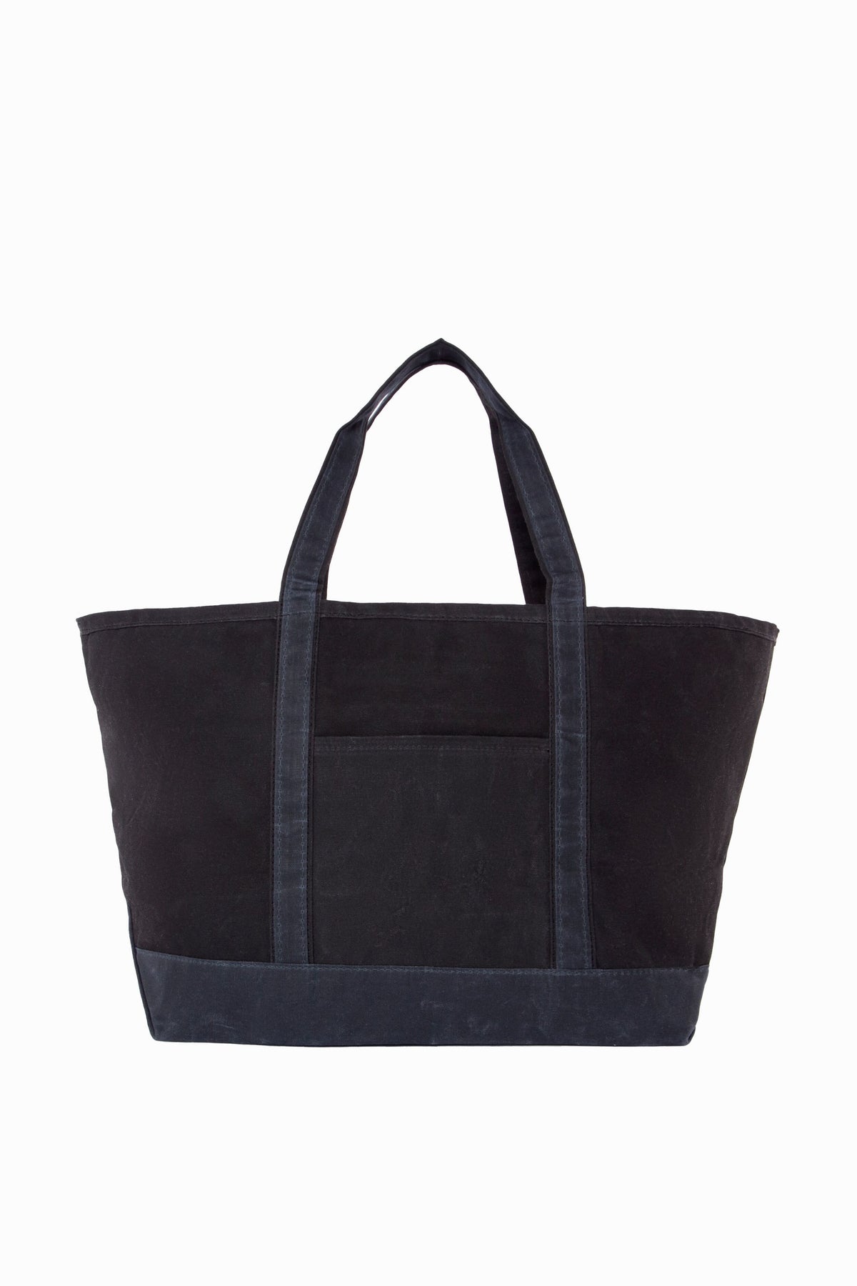 The CB Station large canvas tote bag features two handles, a flat base, front pocket, and reinforced bottom—ideal for personalizing and everyday use.