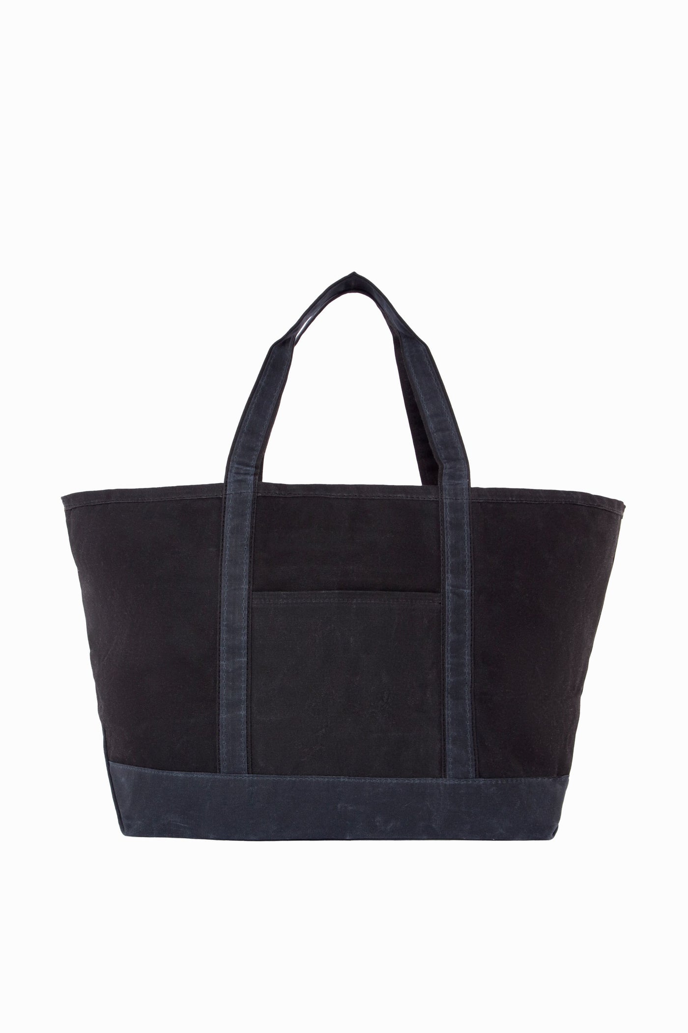The CB Station large canvas tote bag features two handles, a flat base, front pocket, and reinforced bottom—ideal for personalizing and everyday use.