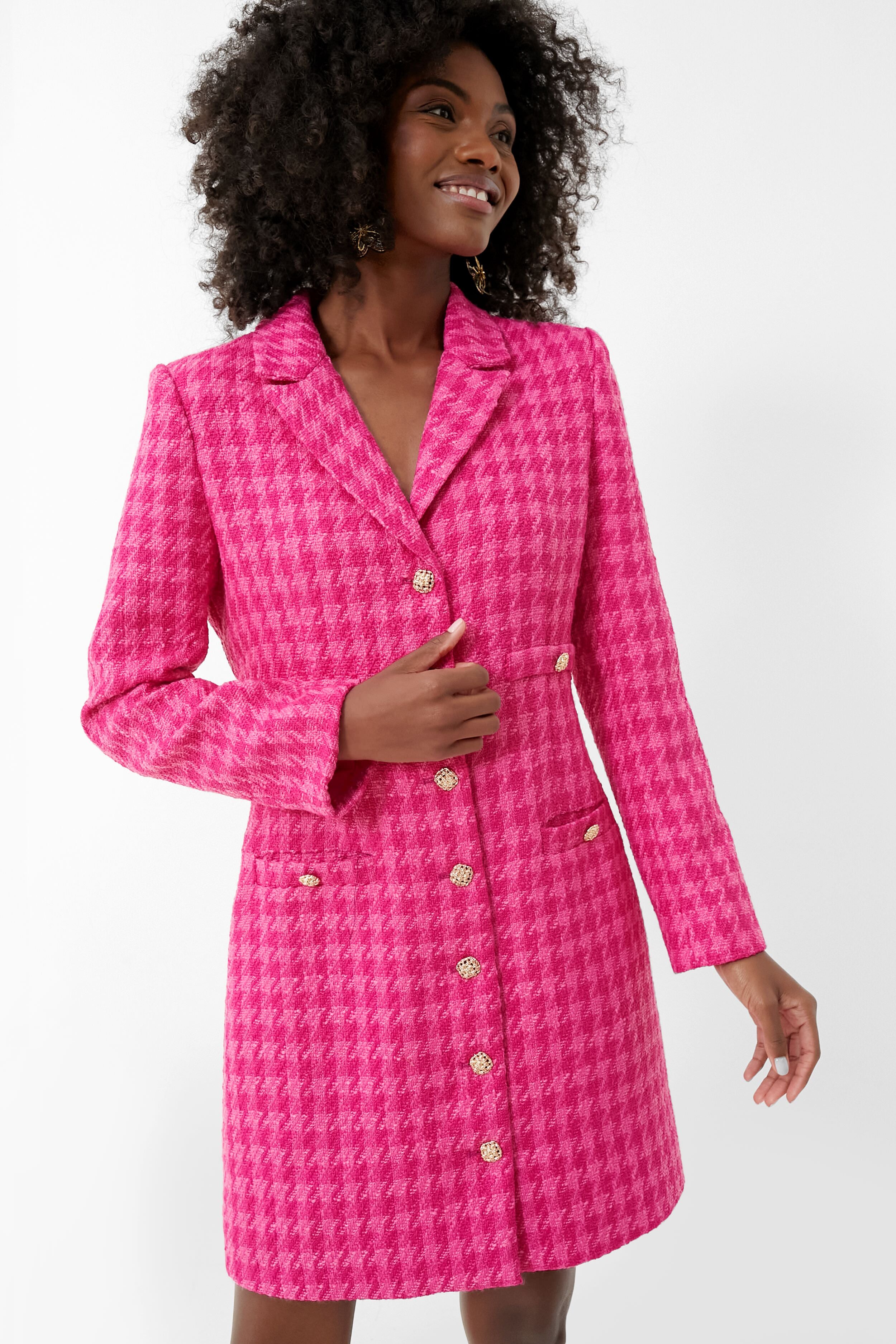 Magenta Tweed Stacie Dress | Pomander Place