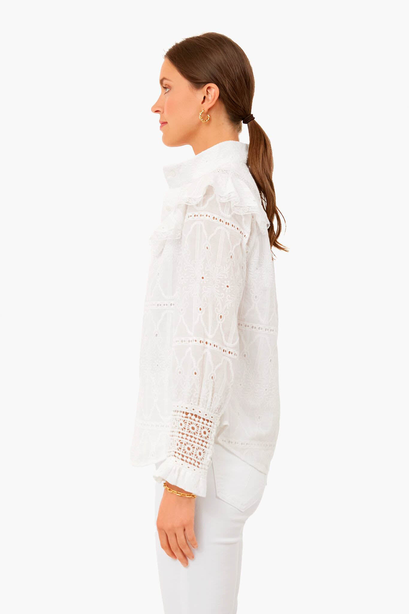 White Eyelet Mirabella Blouse