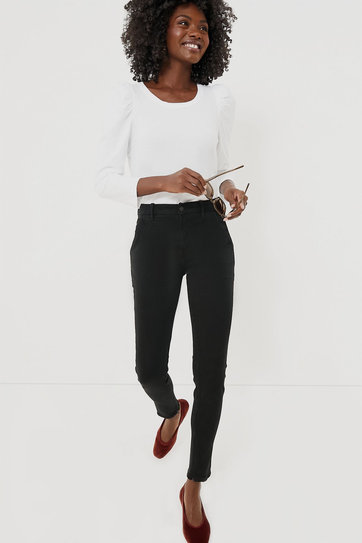 Vesty White Vesty Long Sleeve Crewneck | Pomander Place