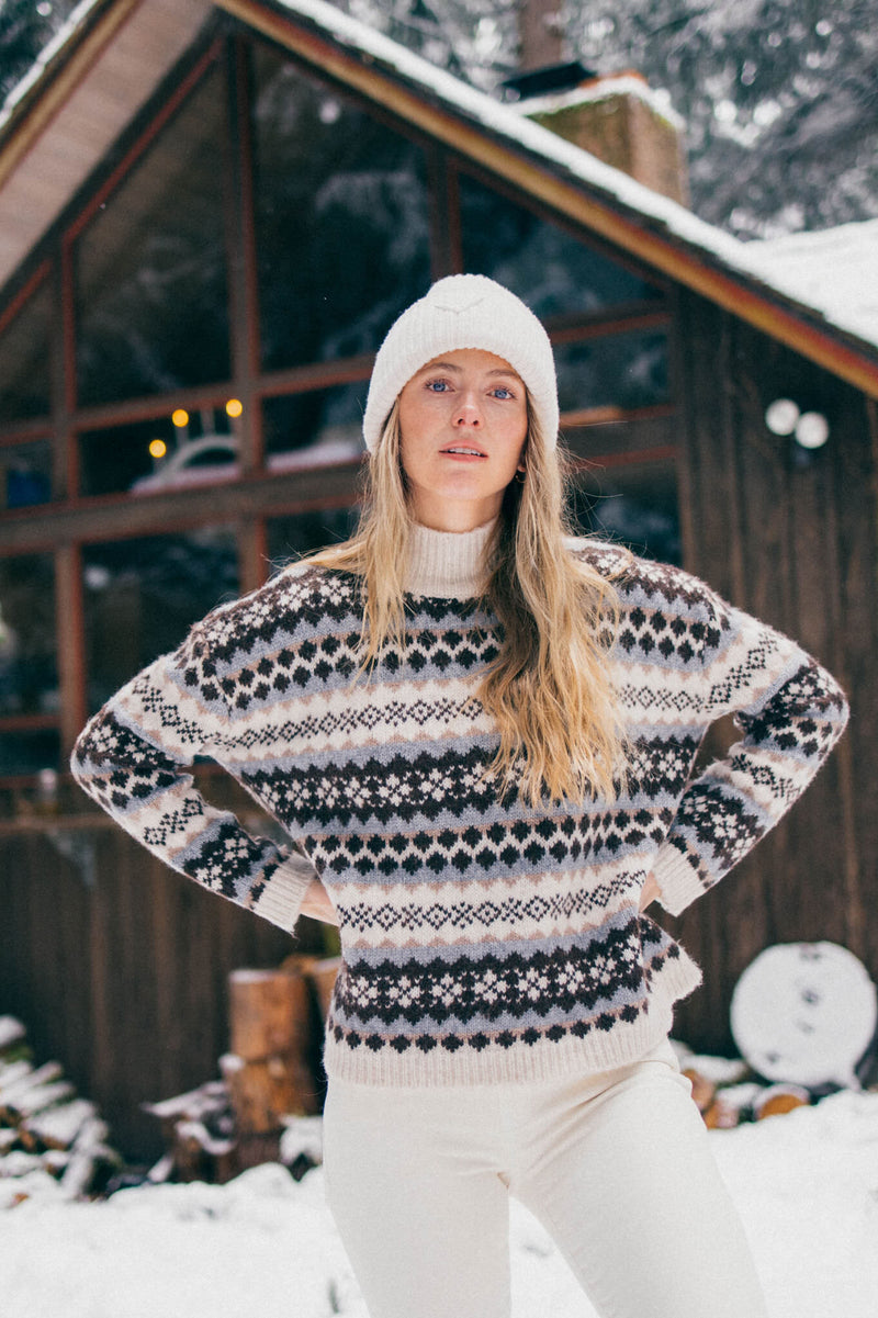 Brown and Grey Fair Isle Loch Sweater