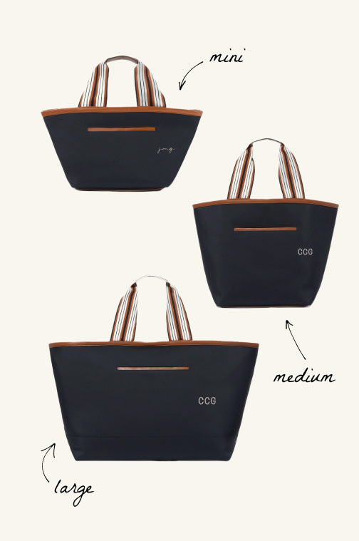 Mini Black Nylon Tote Bag