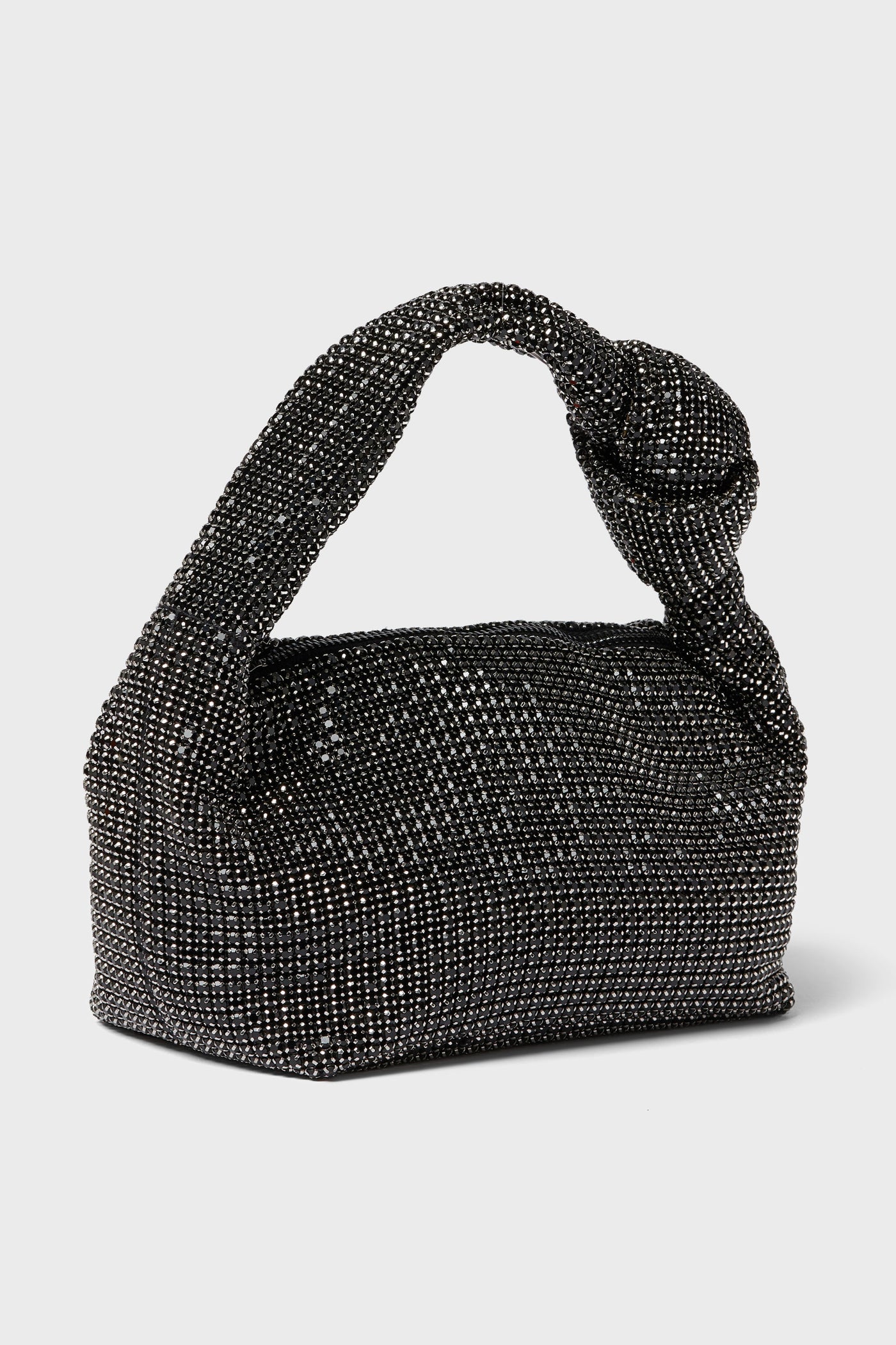 Black Polly Crystal Shoulder Bag