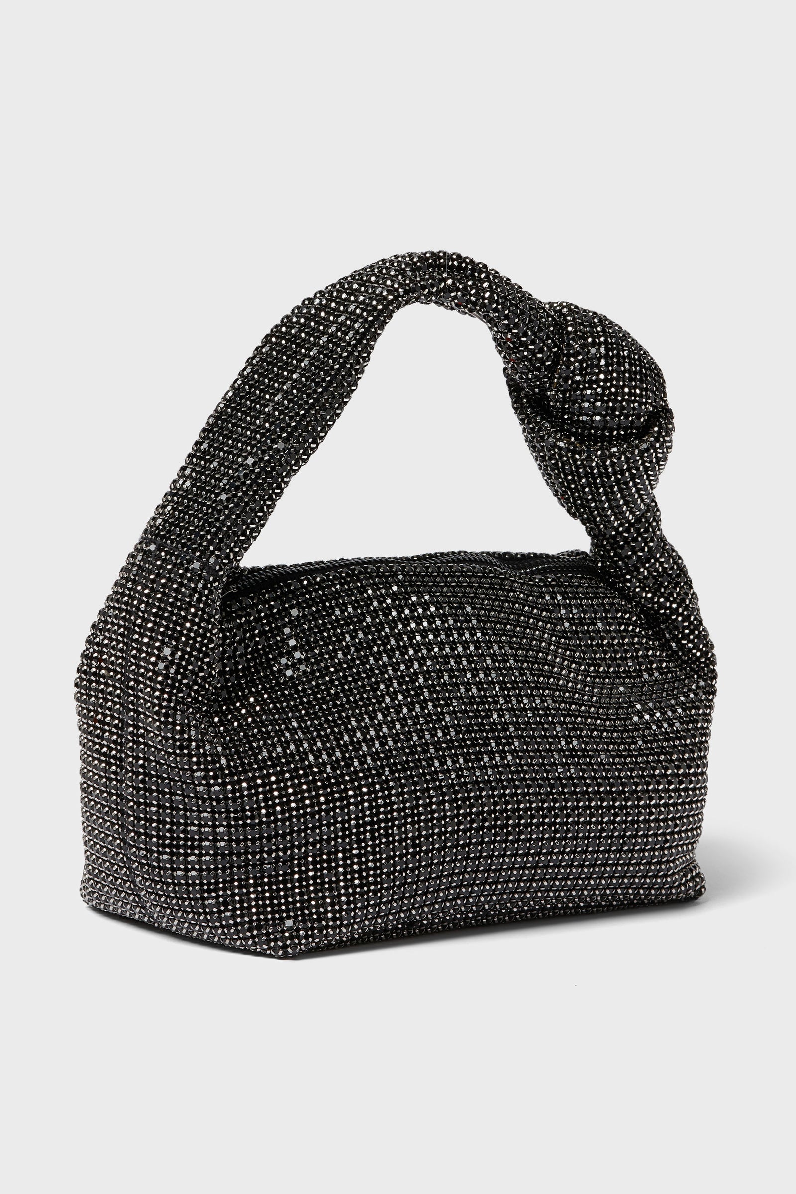 Black Polly Crystal Shoulder Bag