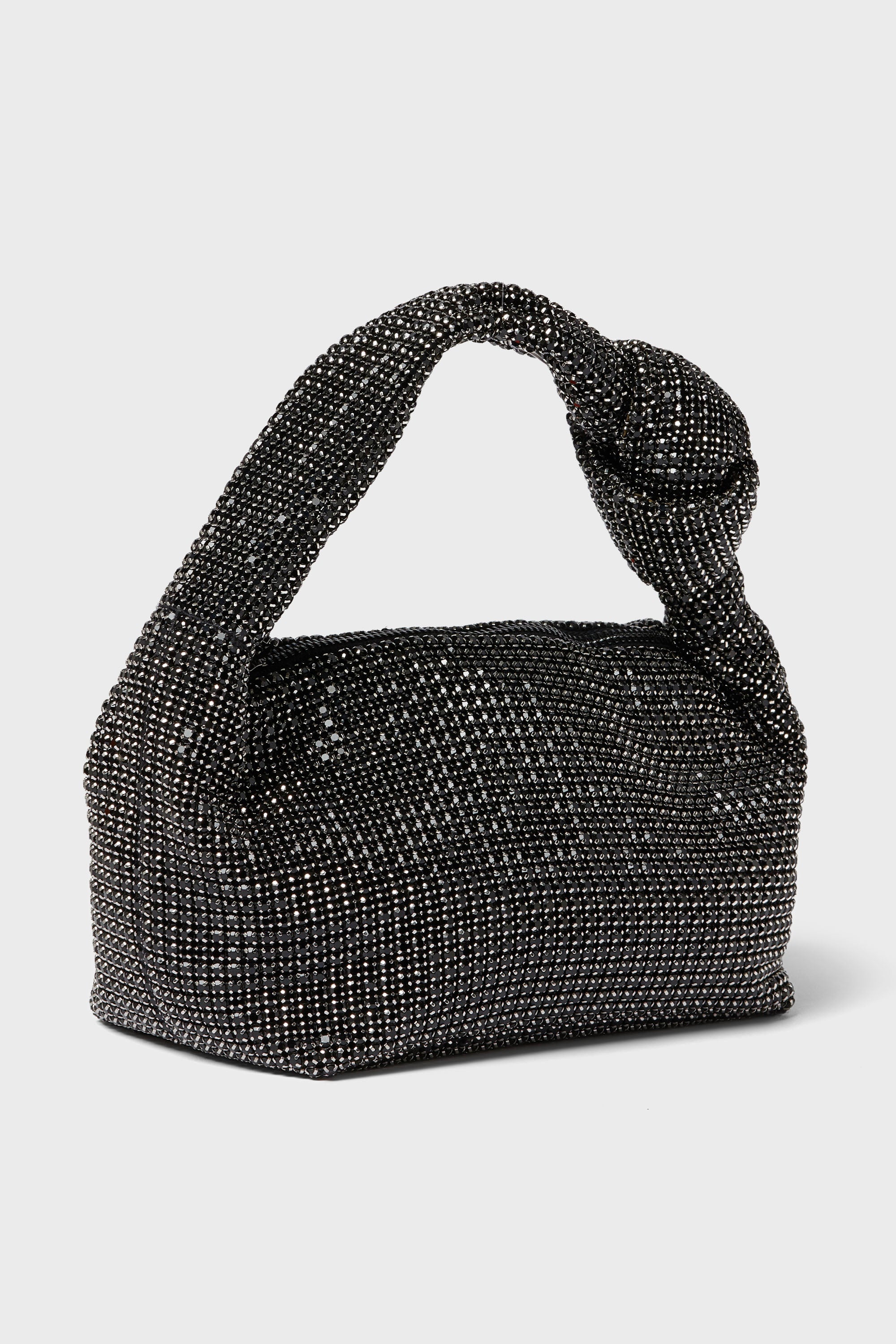 Black Polly Crystal Shoulder Bag