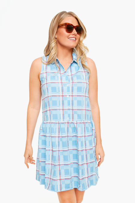Westport Trellis Sleeveless Hayes Shirt Dress