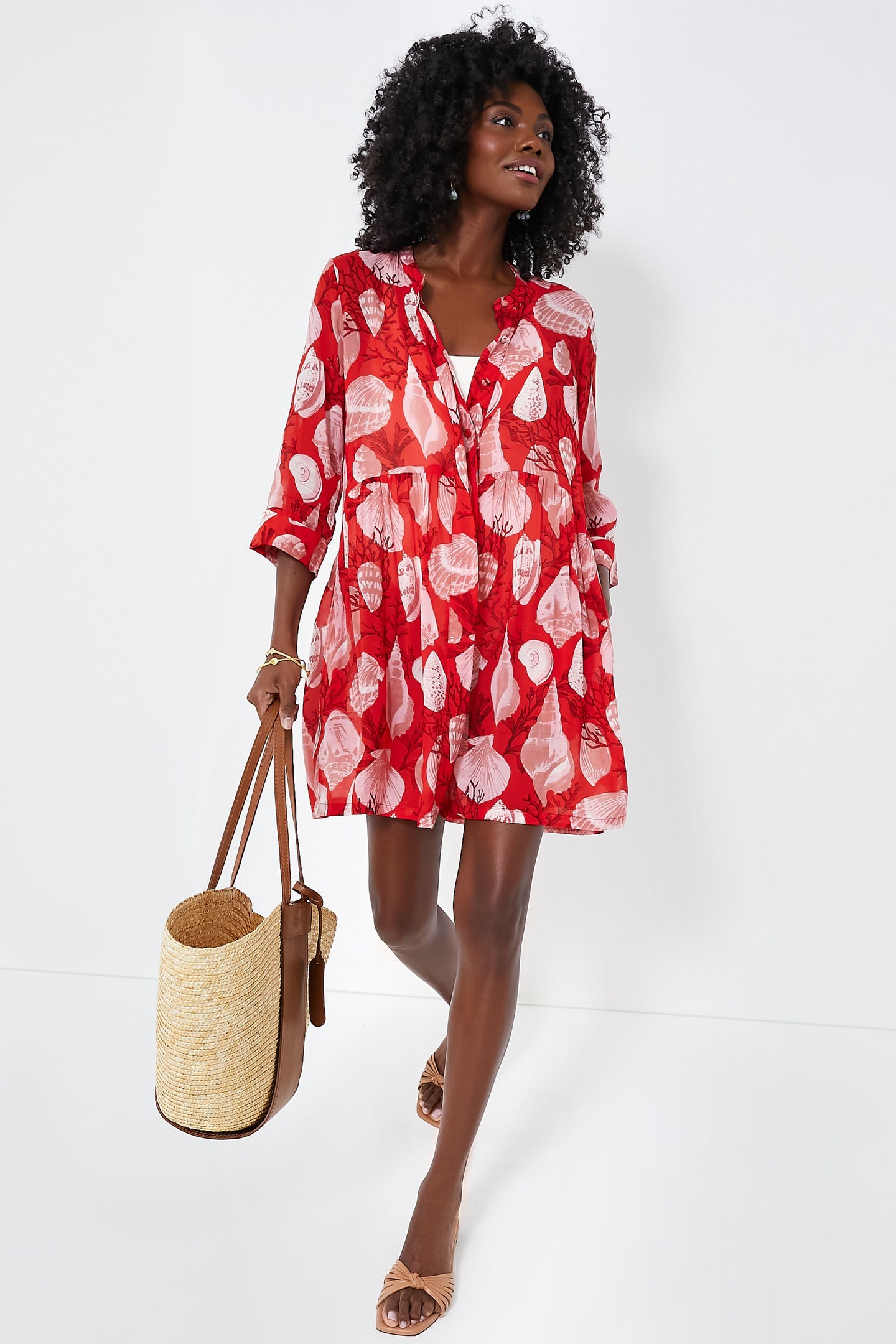 Red Shell Beachy Royal Coverup