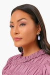 Light Blue Gingko Drop Earrings