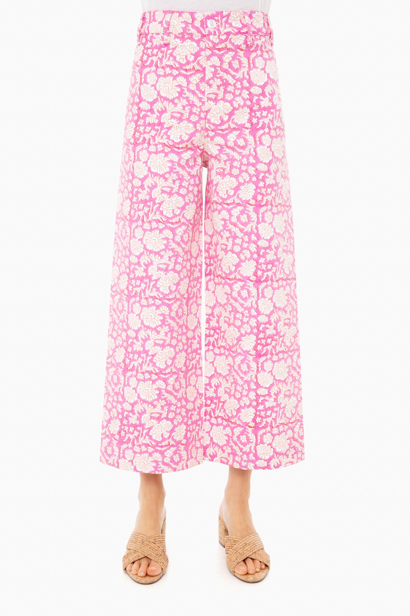 Pink and White Floral Disco Pants
