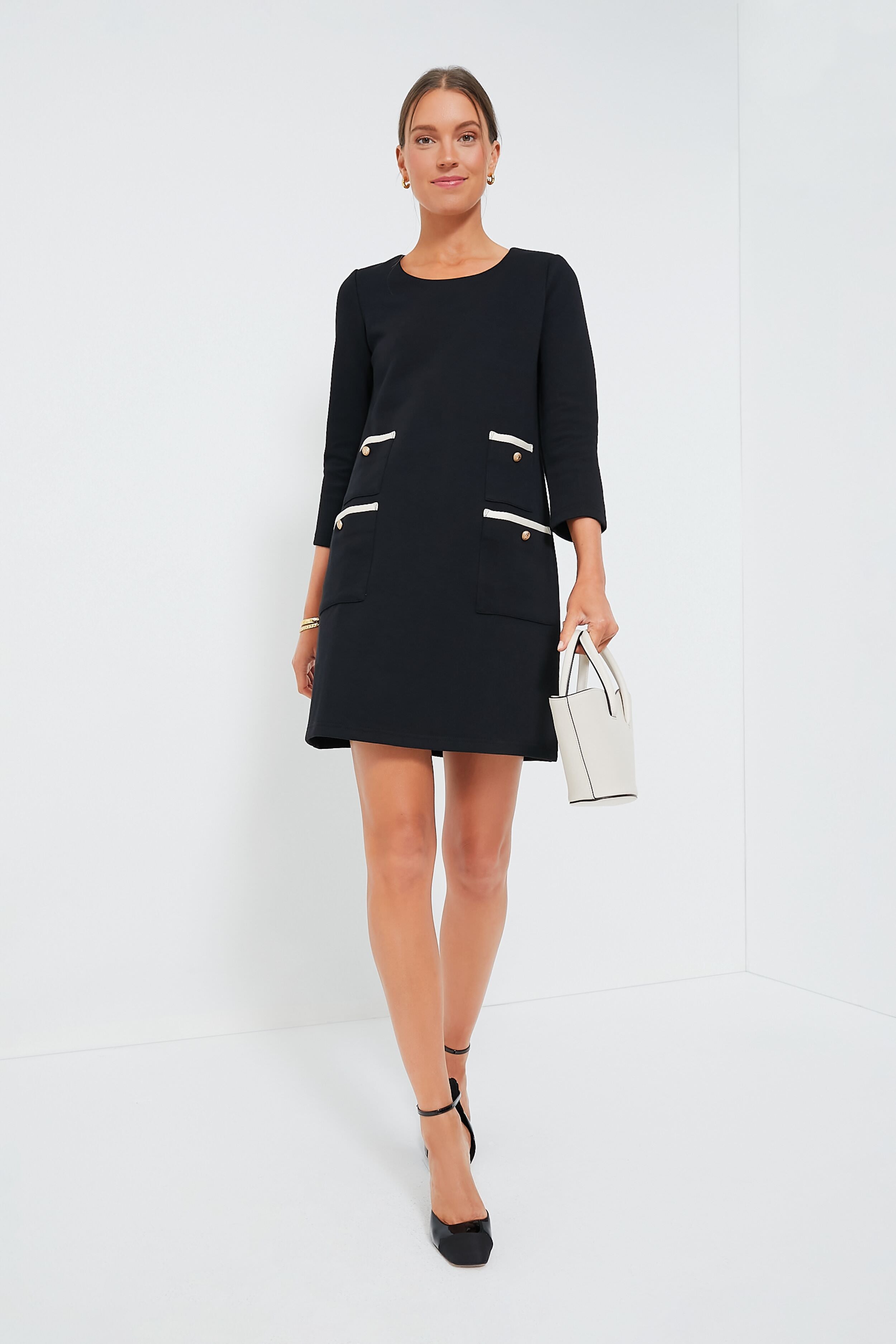 Black Francoise Mod Mini Dress | Tuckernuck