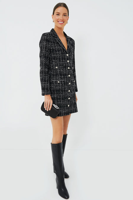 Black Tweed Stacie Dress