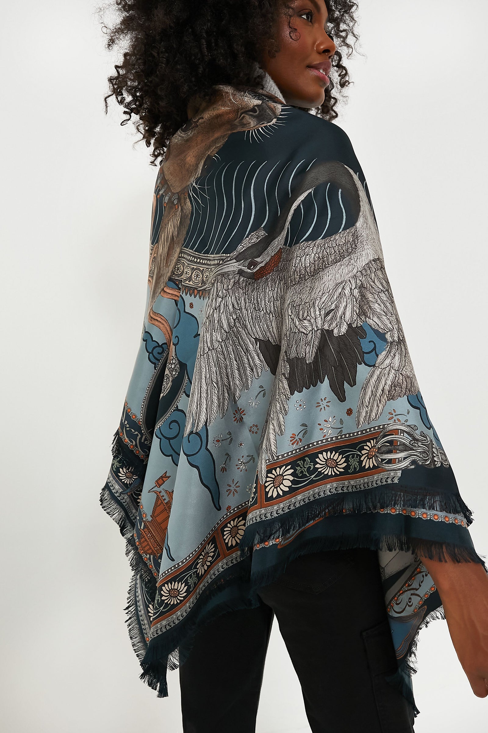 The Storm Steel Song Deer Large 135 cm Scarf