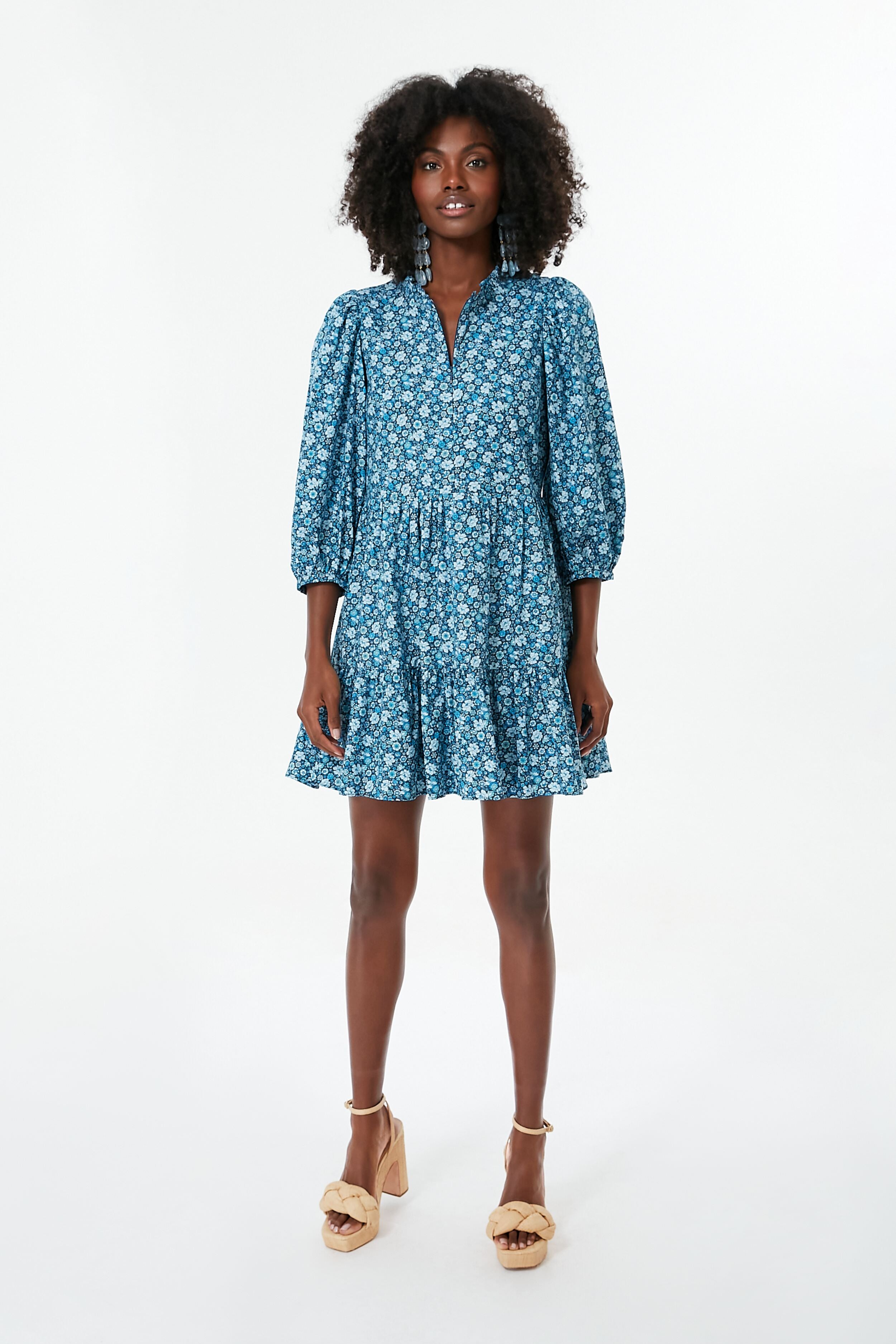 Warehouse little leaf shop smock mini dress