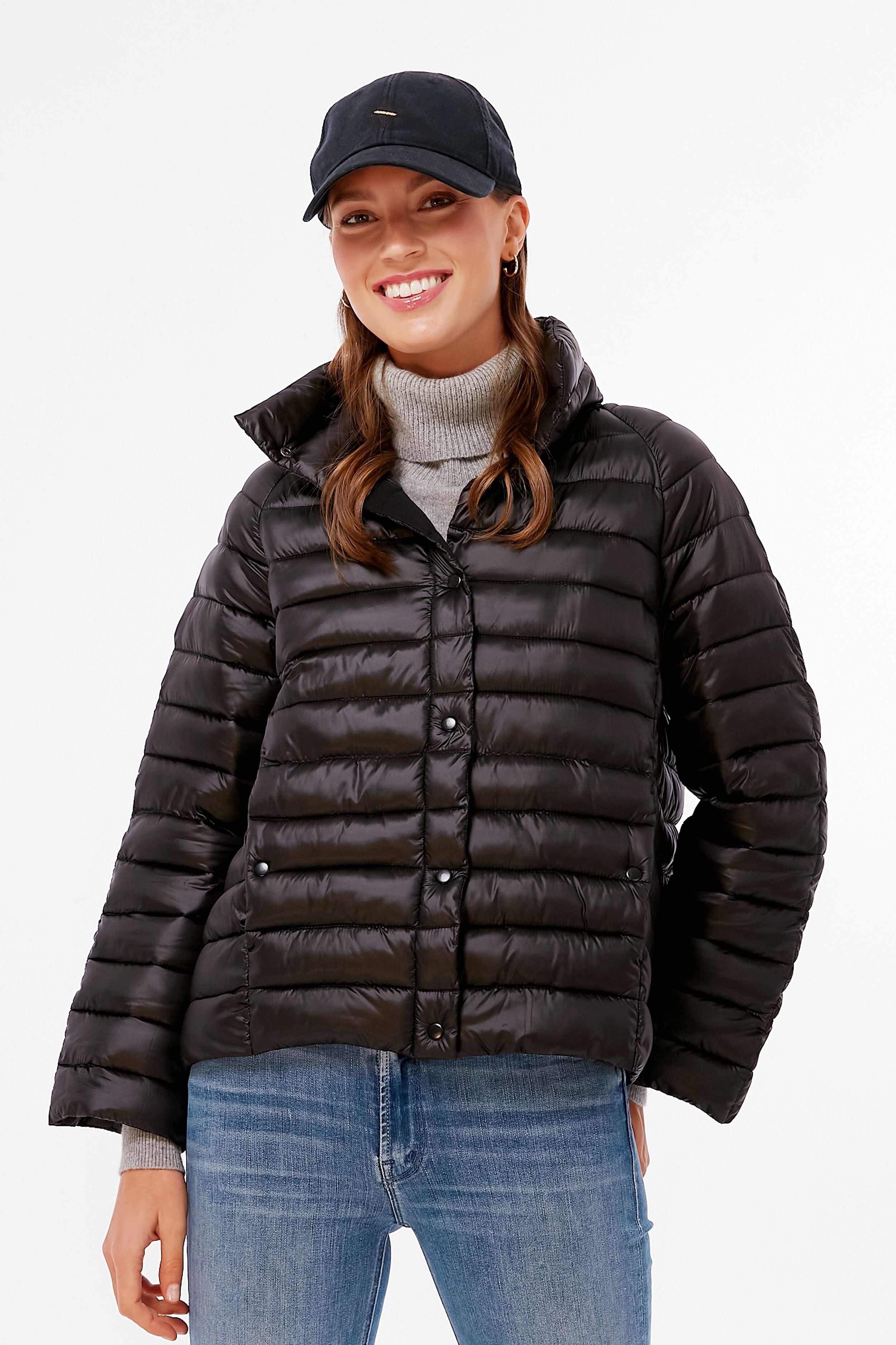 Buy STOP Black Textured Polyester Women's Winter Wear Jacket