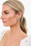 Green Embellished Mismatched Studs