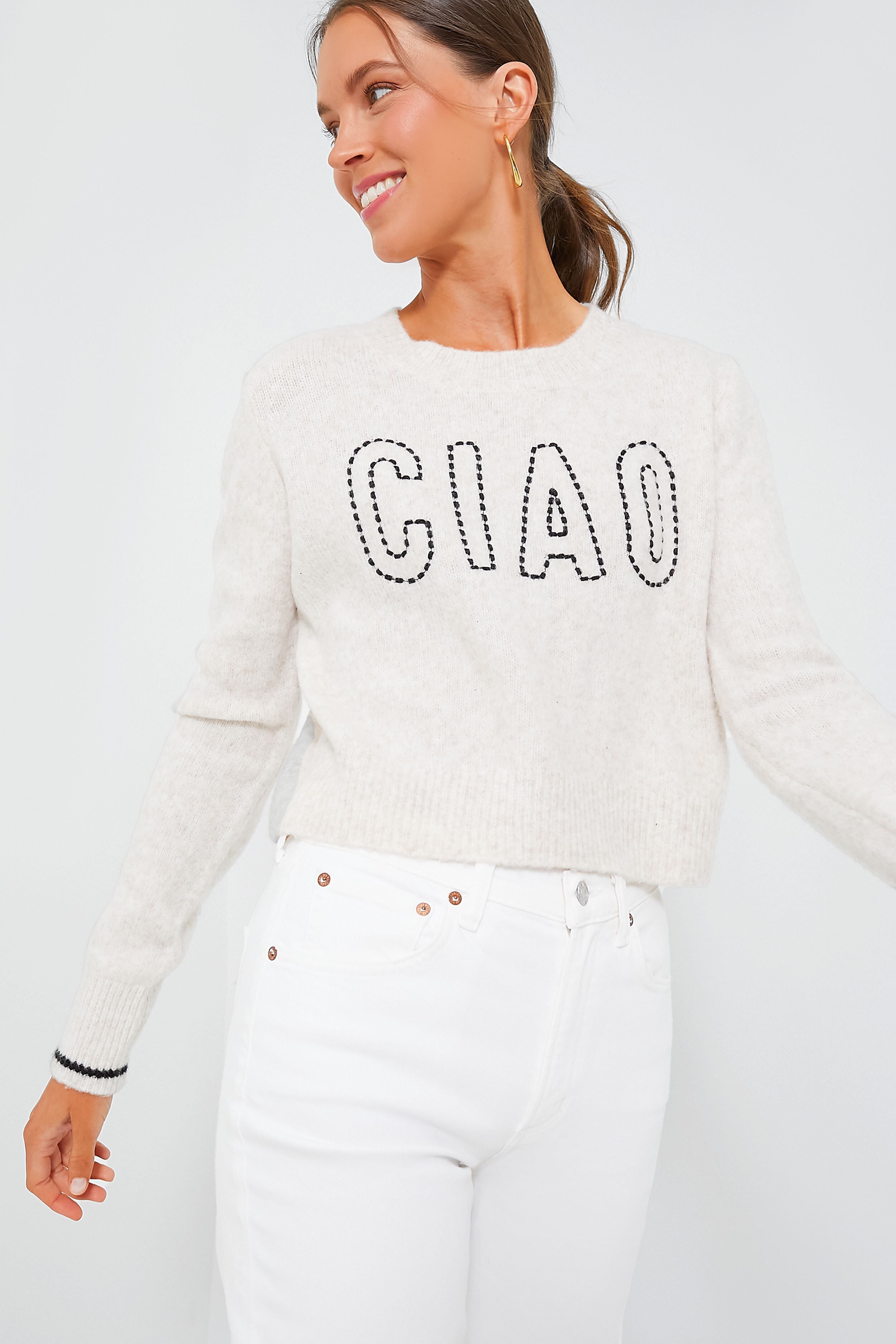 CHIEKO+ 　1014. quiet sheer pullover Light Oatmeal Ciao Milan Sweater | Z SUPPLY