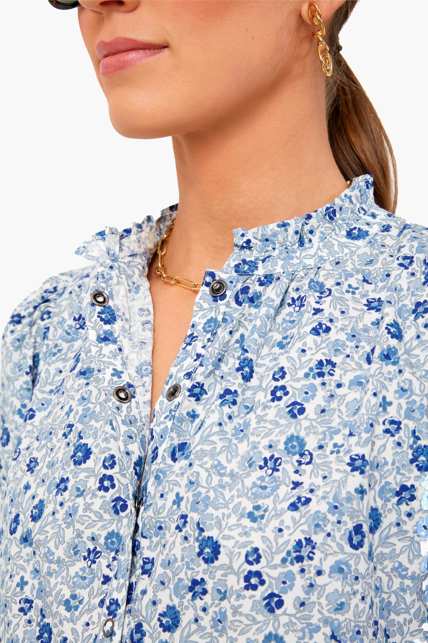 Sweet Blue Los Altos Top