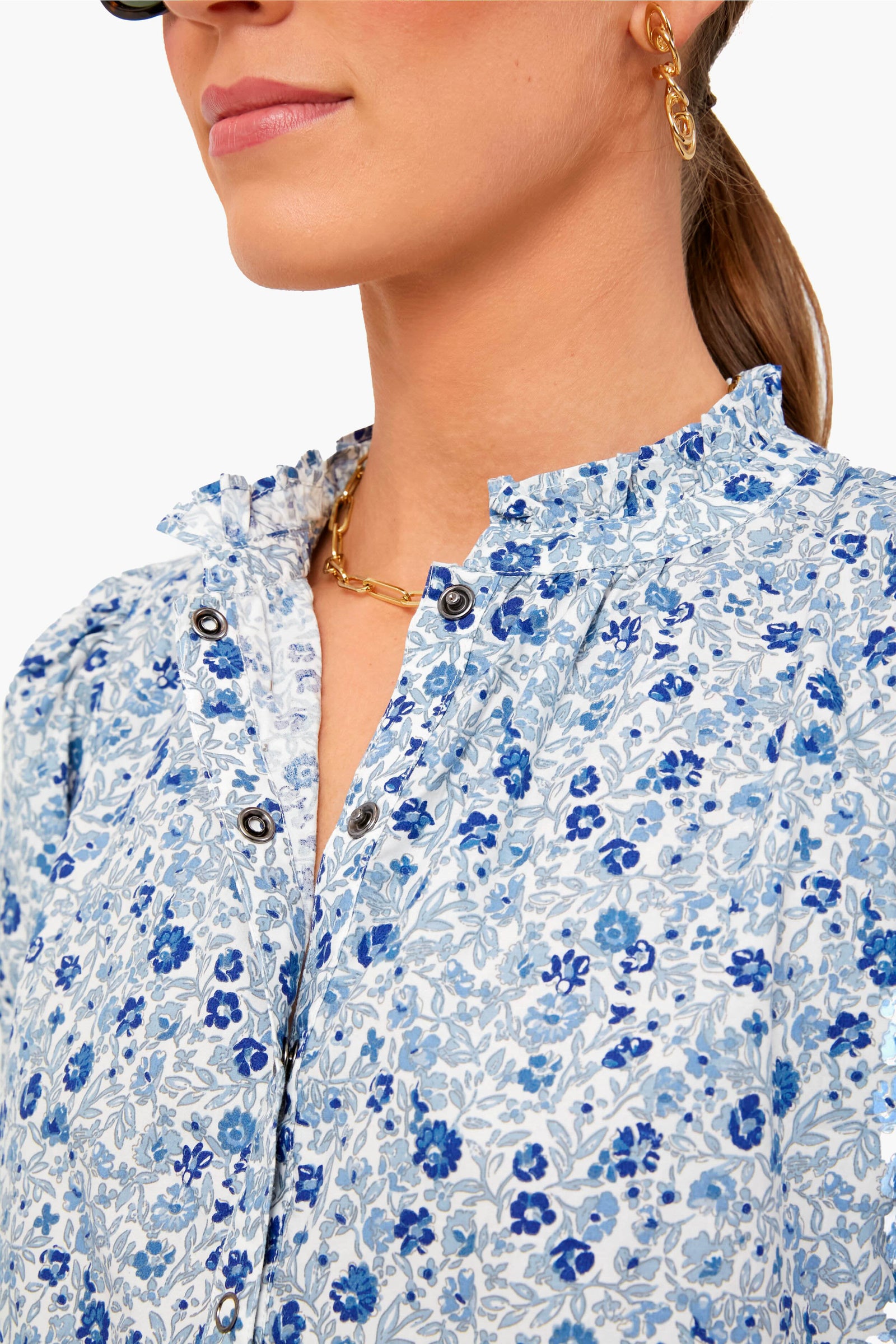 Sweet Blue Los Altos Top