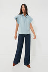 Chambray Marianne B Ruffle Sleeve Shirt