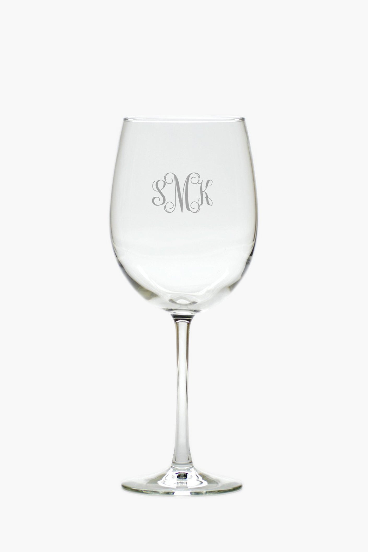Monogrammed Wine Glass Stemware (Set of 4)