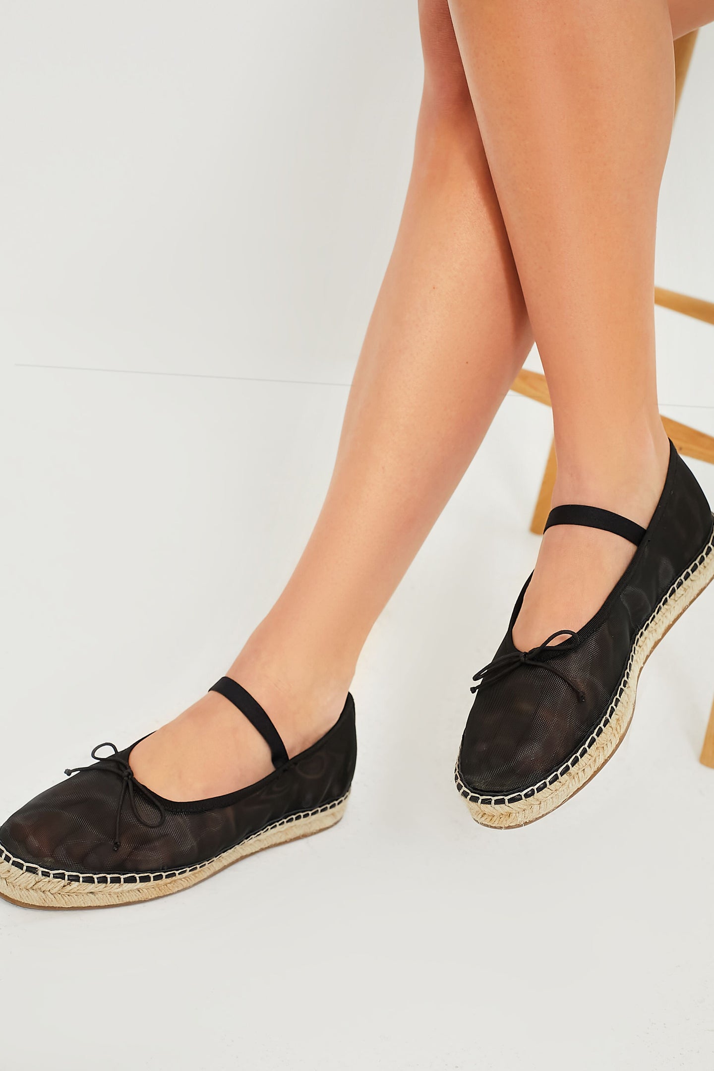 Black Mesh Kayla Espadrille Flats Loeffler Randall