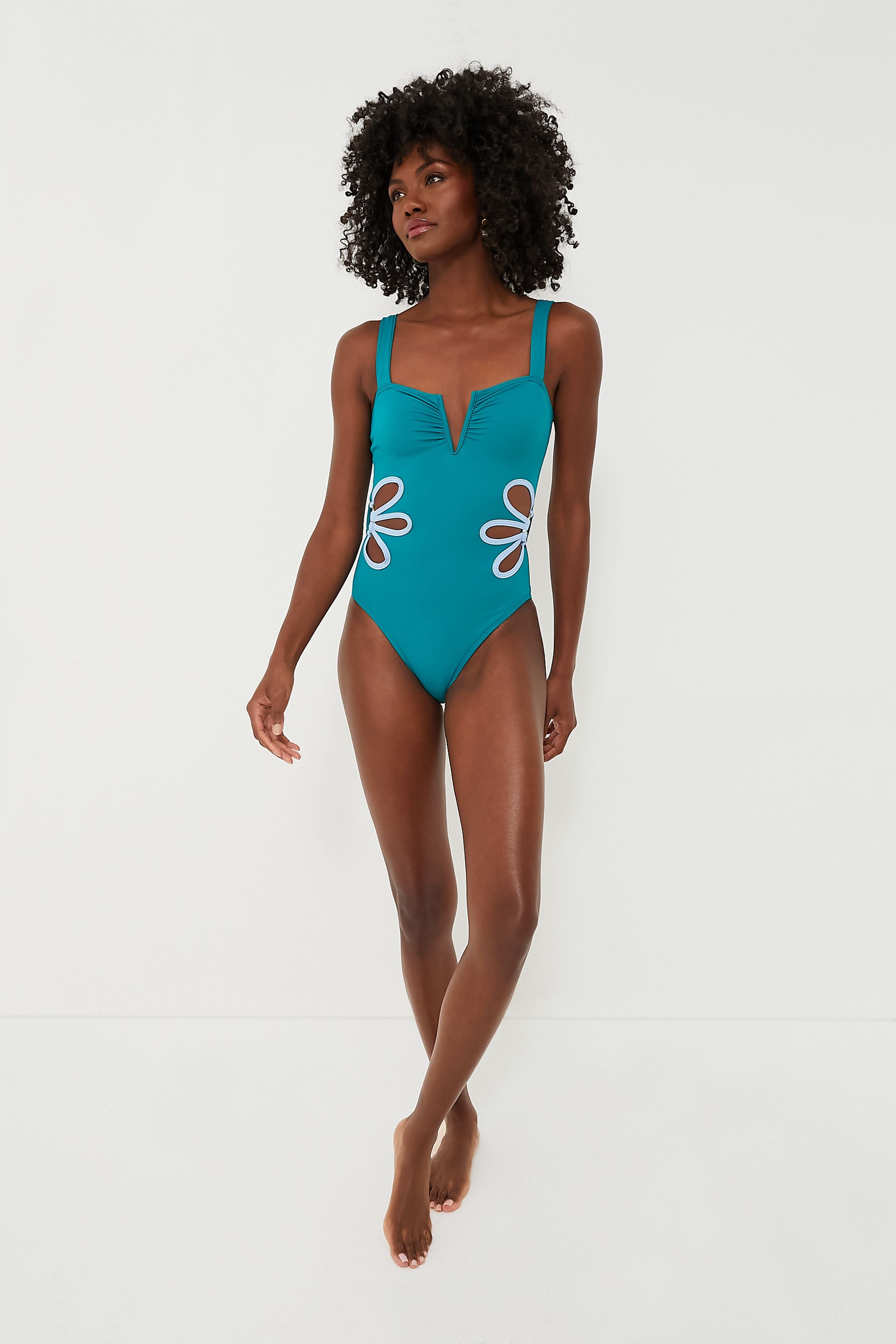 Exclusive Ocean and Blue Flora One Piece