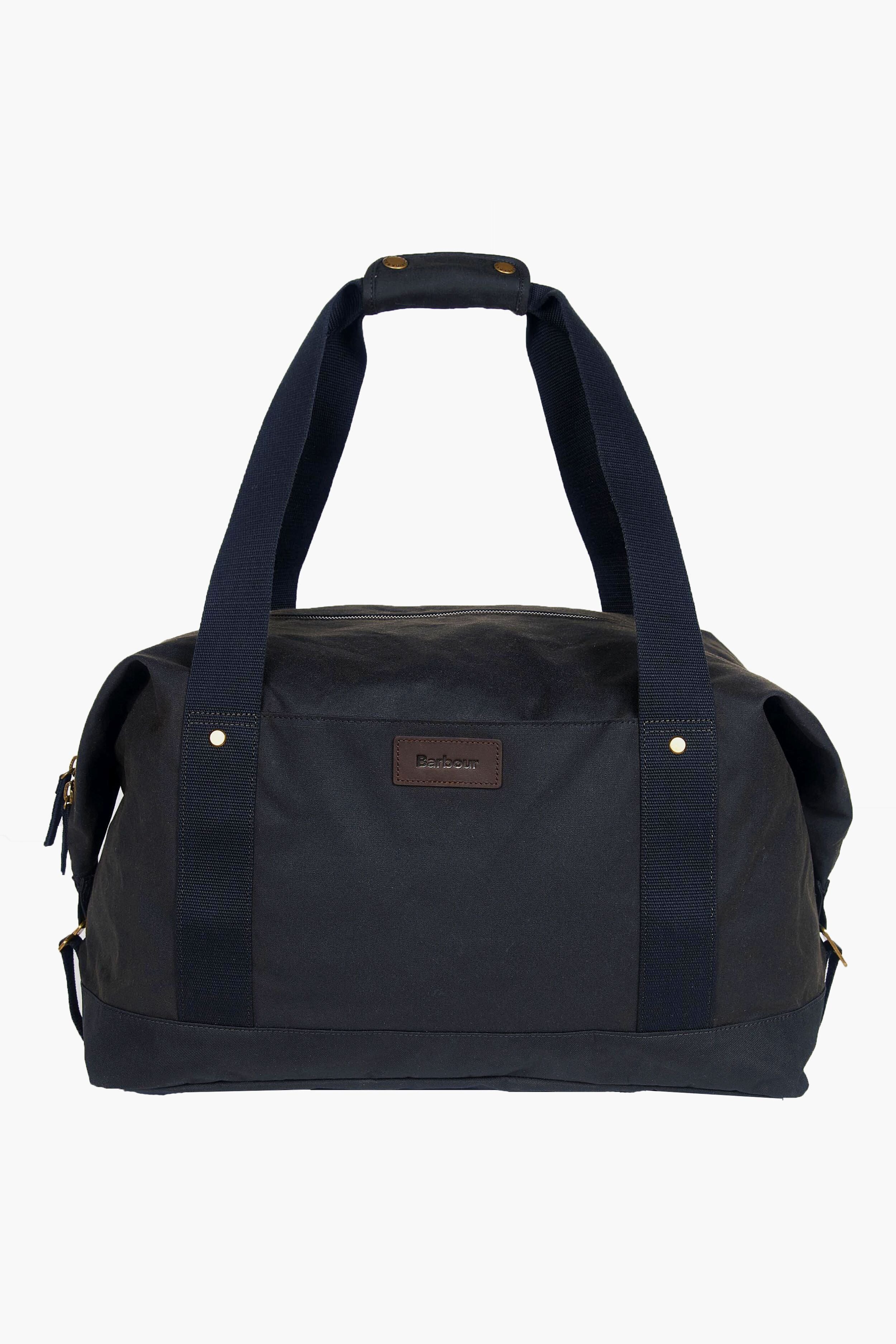 Navy Essential Wax Holdall Bag