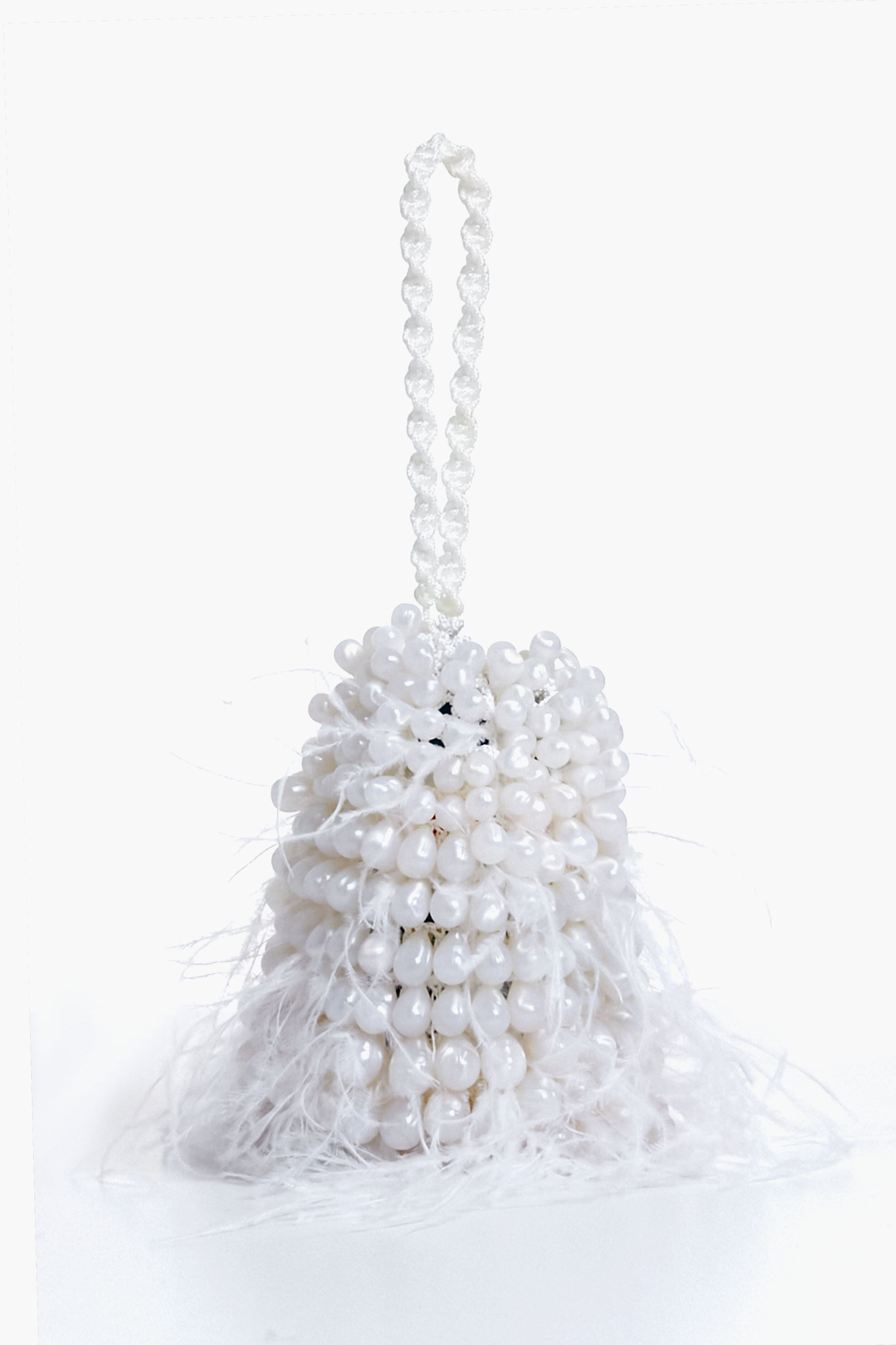 Pearl Dora Feather Wristlet