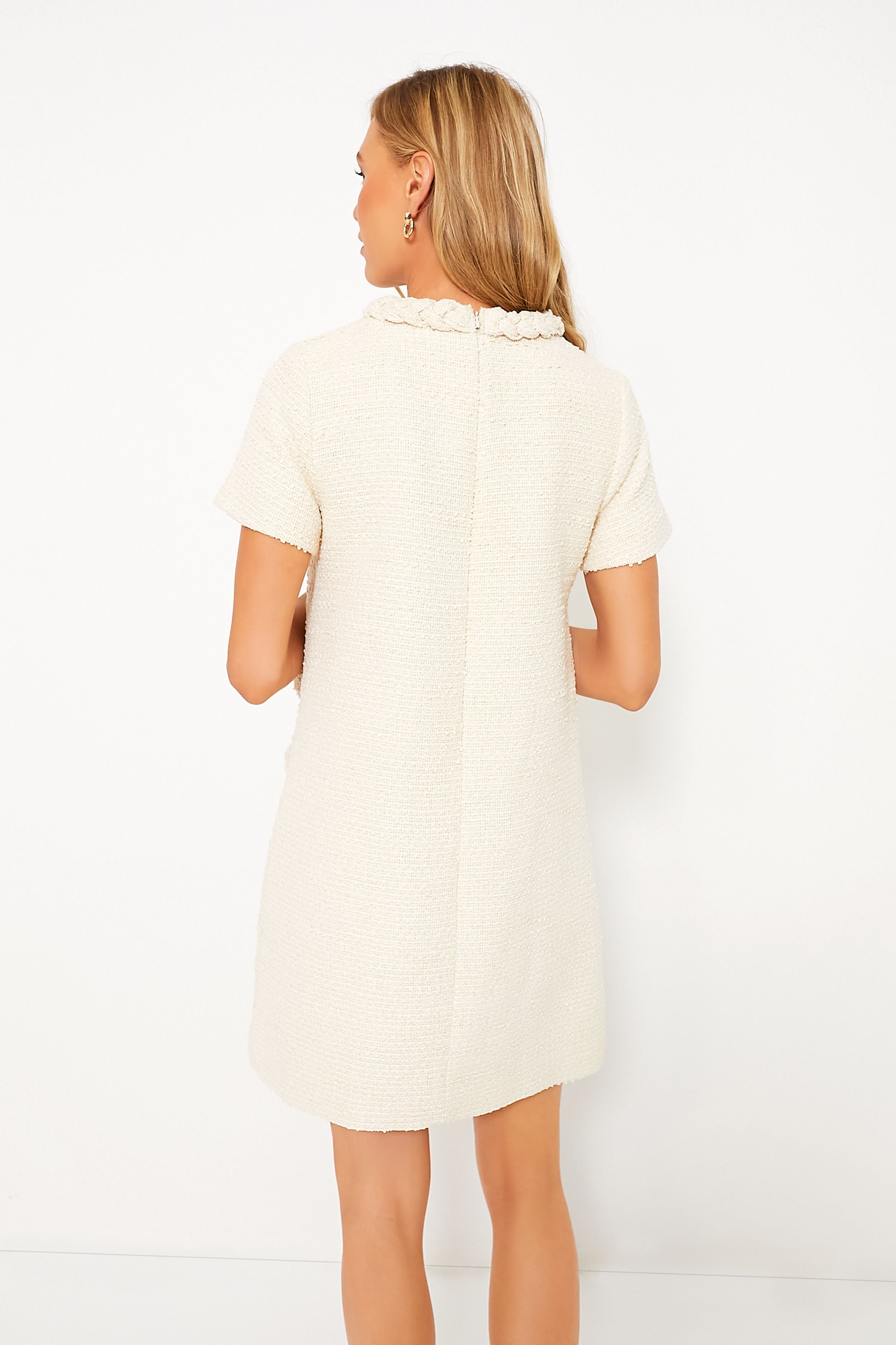 Pearl White Tweed Jackie Dress | Tuckernuck