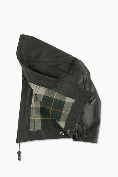 Sage Classic Waxed Cotton Jacket Hood Barbour - Main Image