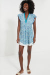 Blue Ocean Flowers Sasha Mini Dress