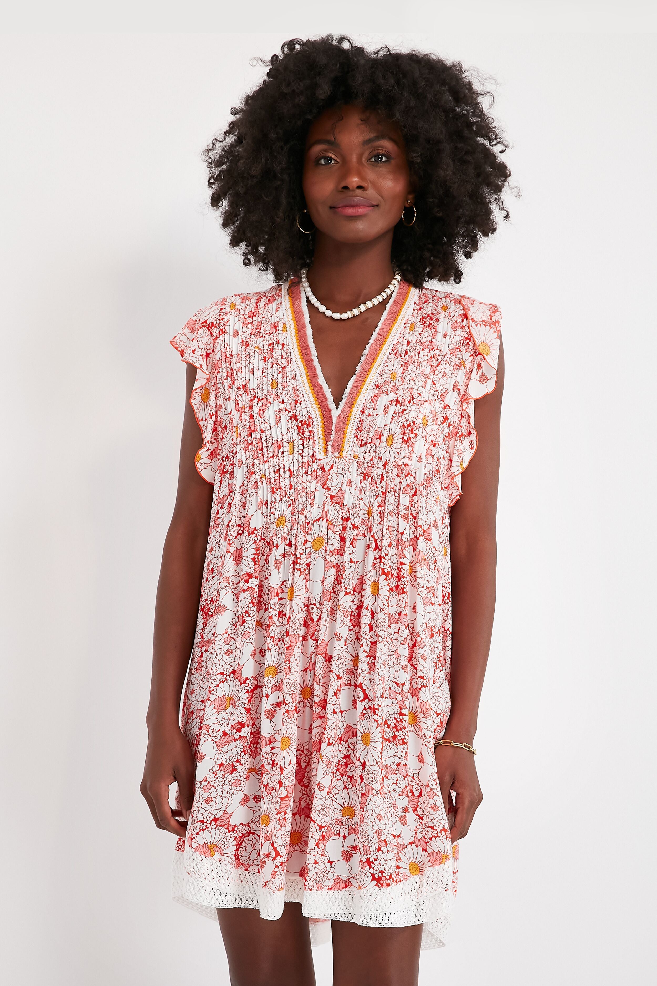 Orange Mid 70s Garden Sasha Mini Dress