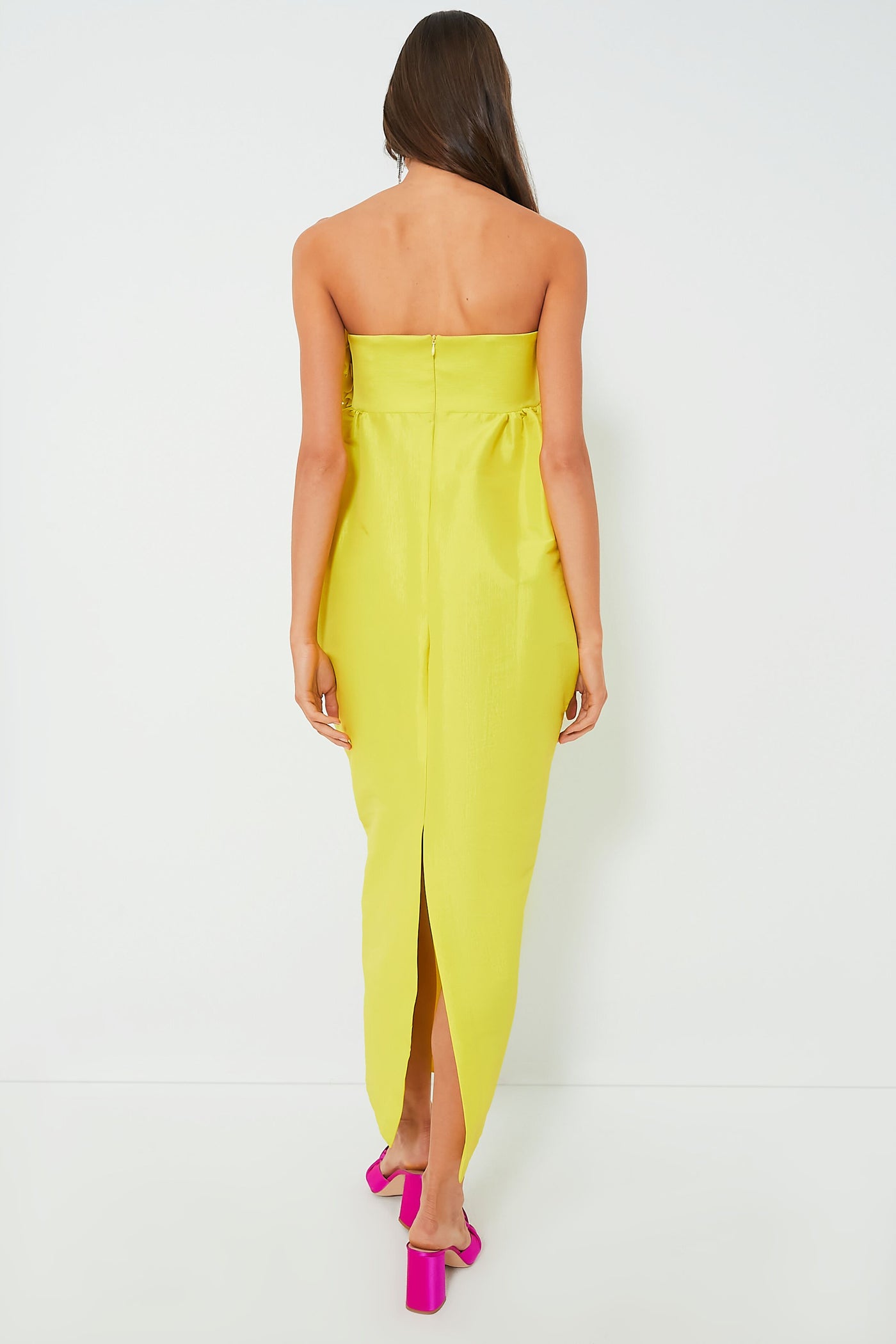 Neon Yellow Rosseta Dress | KIKA VARGAS Neon Yellow Rosseta Dress | KIKA VARGAS